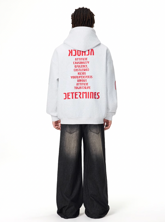 Achock Heavyweight Logo Printed Zip Up Hoodie | Face 3 Face