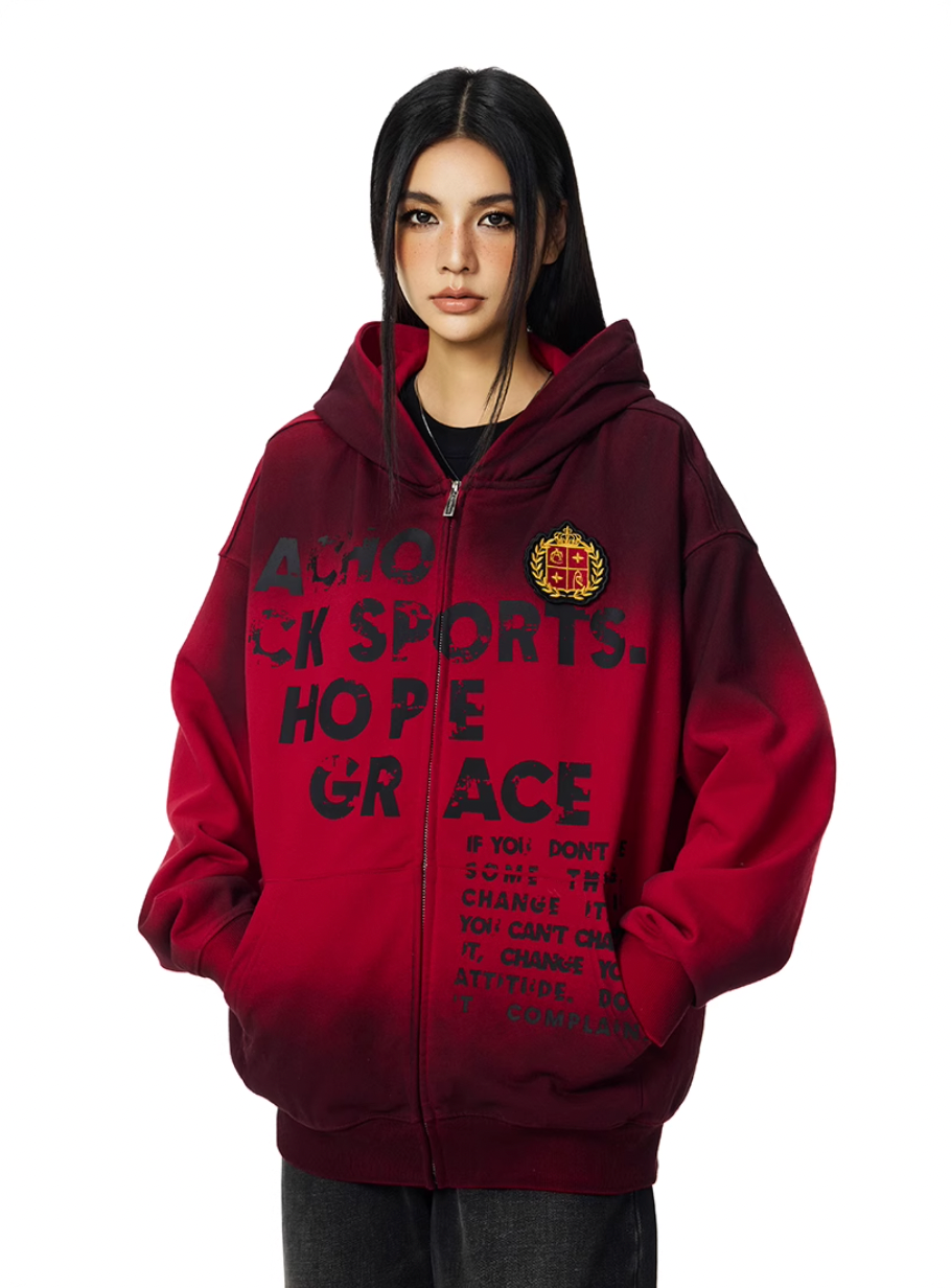 Achock Gradation Zip Up Hoodie | Face 3 Face