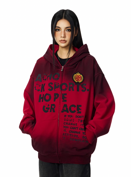 Achock Gradation Zip Up Hoodie | Face 3 Face