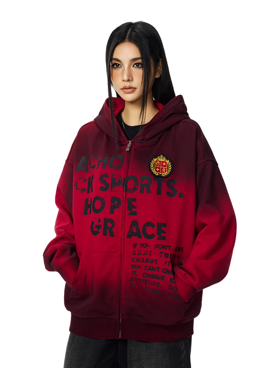 Achock Gradation Zip Up Hoodie | Face 3 Face