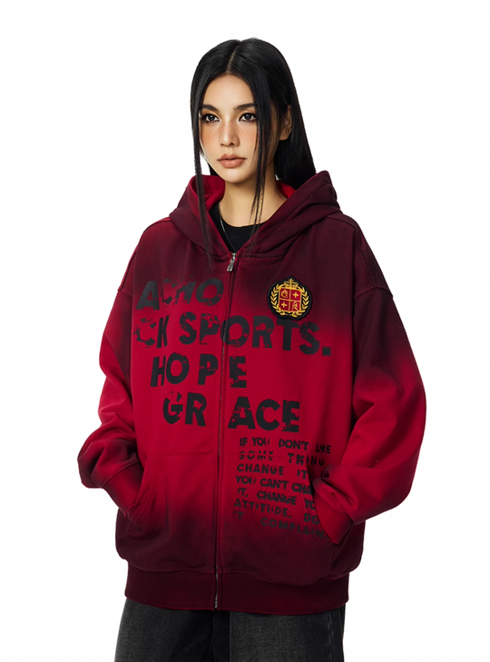 Achock Gradation Zip Up Hoodie | Face 3 Face