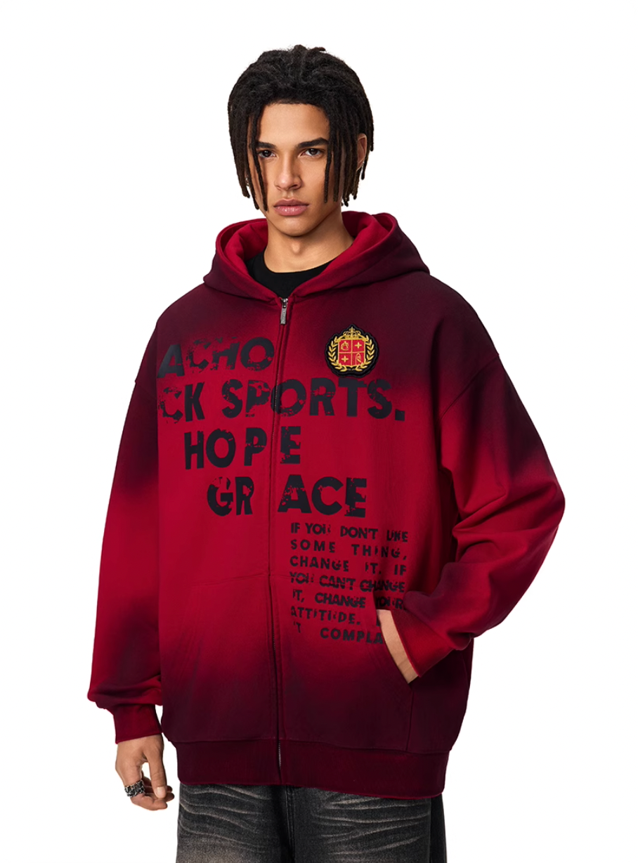 Achock Gradation Zip Up Hoodie | Face 3 Face