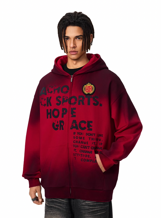 Achock Gradation Zip Up Hoodie | Face 3 Face