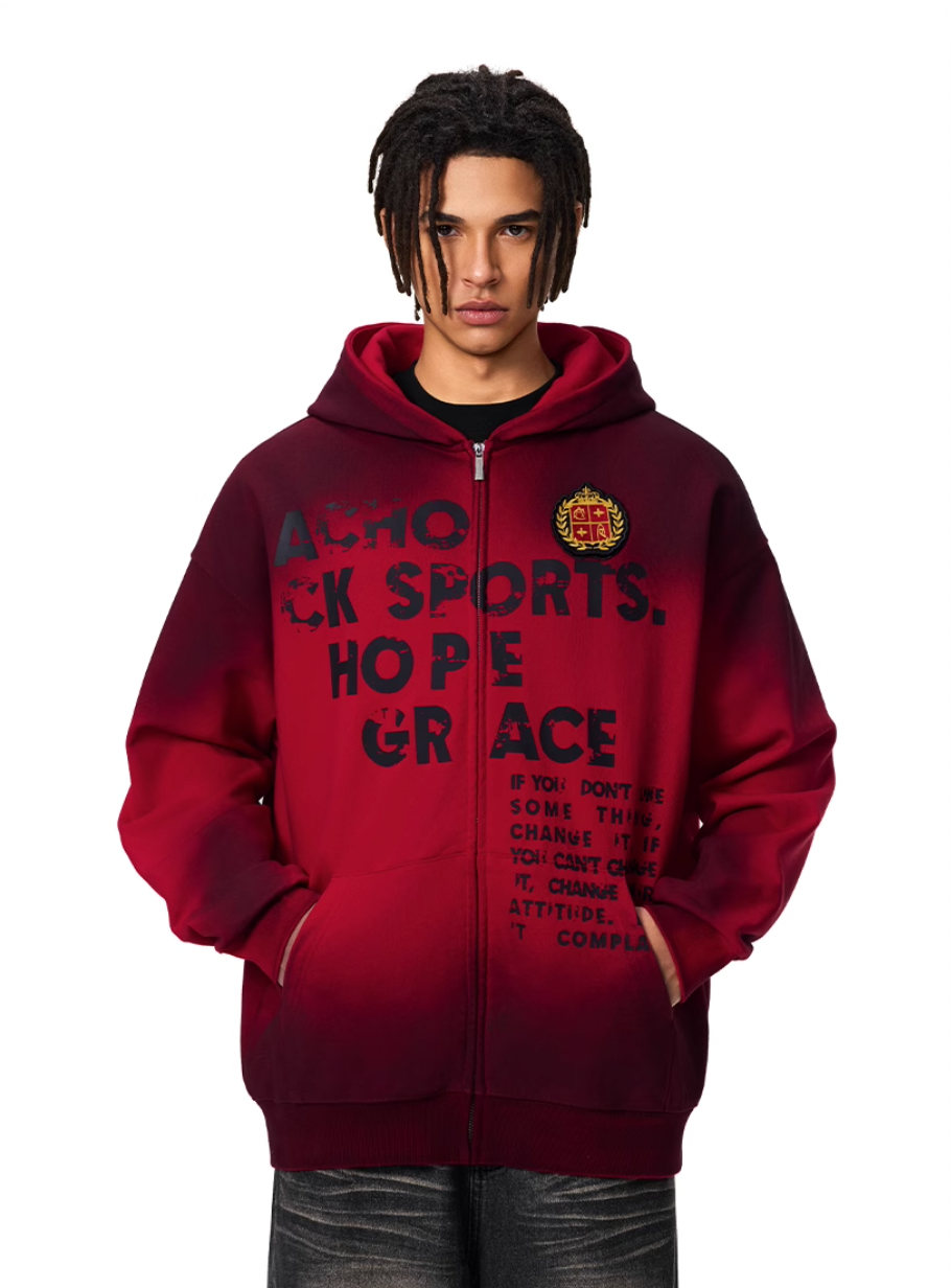 Achock Gradation Zip Up Hoodie | Face 3 Face