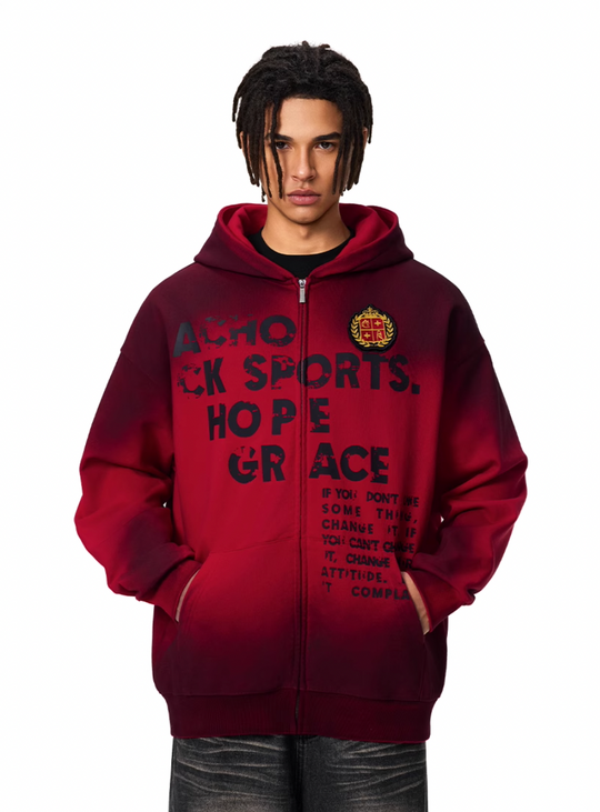Achock Gradation Zip Up Hoodie | Face 3 Face