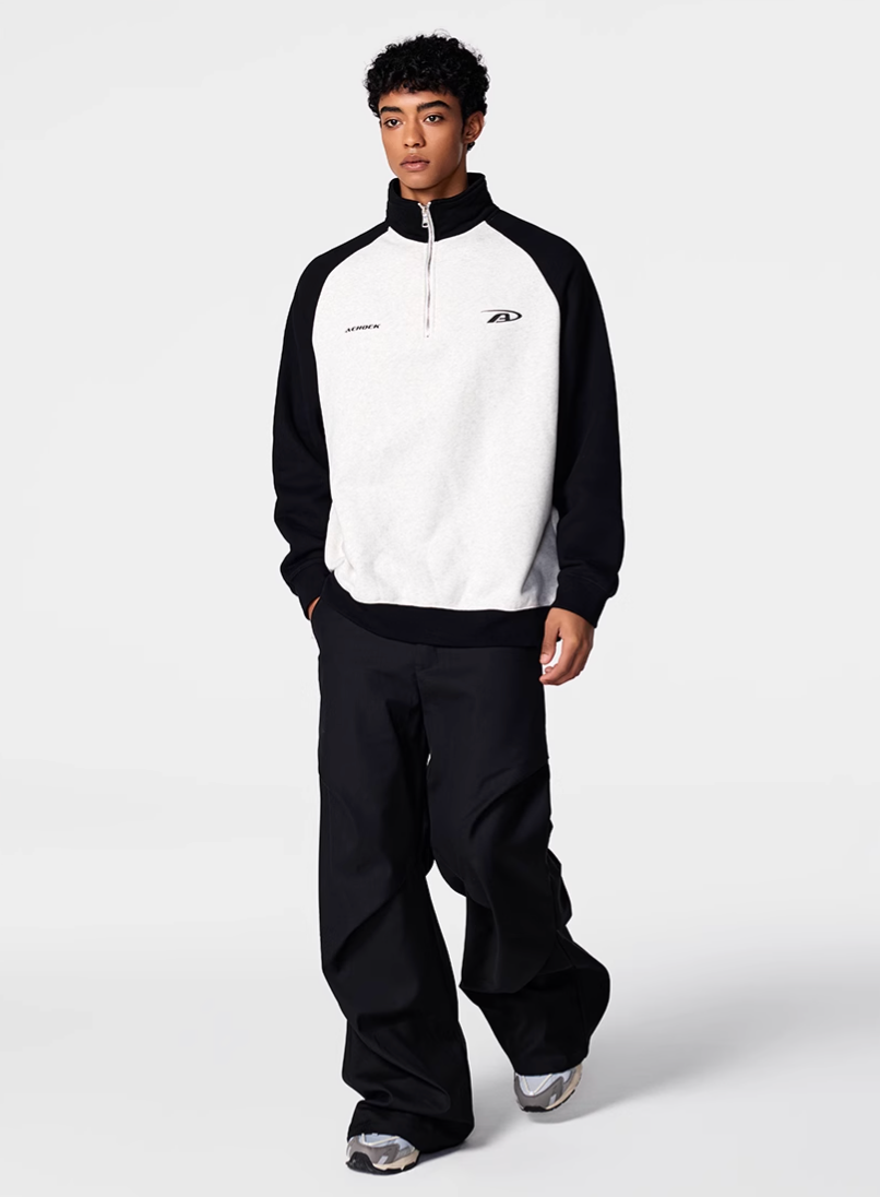Achock Color Blocking Half-Zip Sweatshirt | Face 3 Face