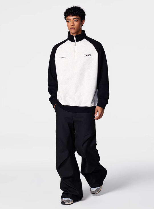 Achock Color Blocking Half-Zip Sweatshirt | Face 3 Face