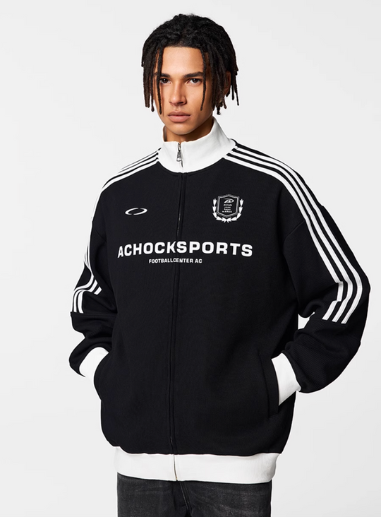 Achock Striped Jersey Track Jacket | Face 3 Face