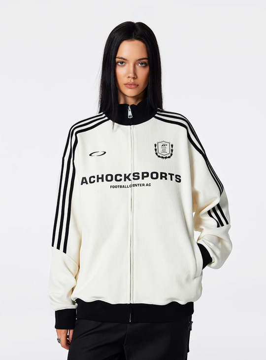 Achock Striped Jersey Track Jacket | Face 3 Face
