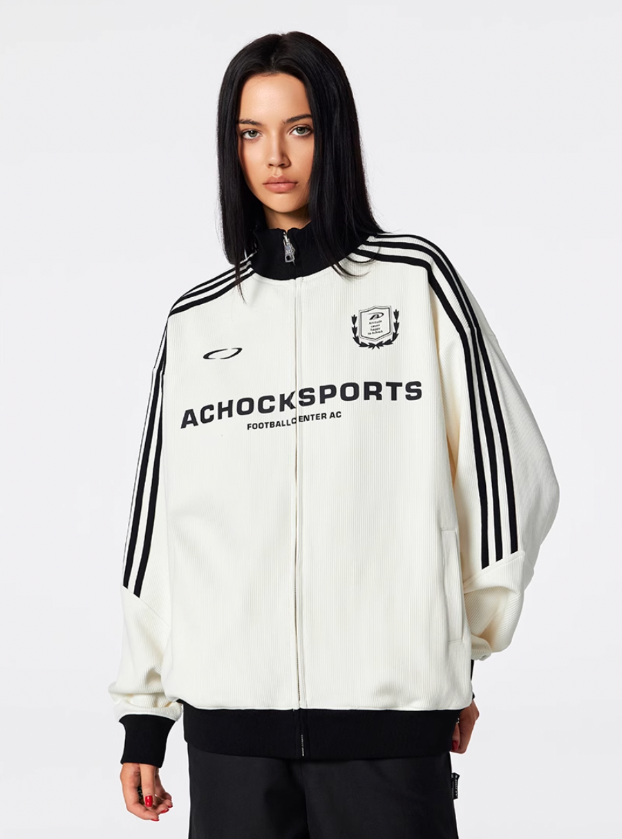 Achock Striped Jersey Track Jacket | Face 3 Face
