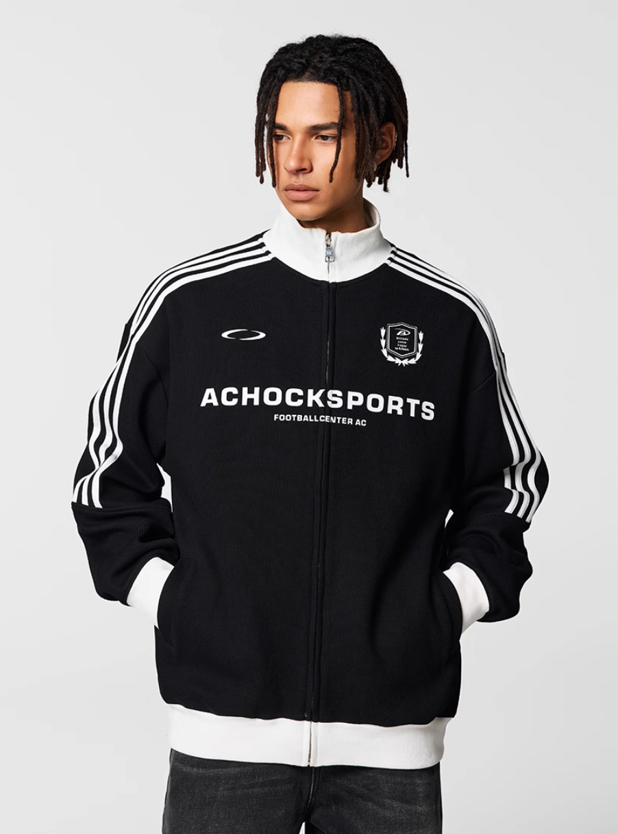 Achock Striped Jersey Track Jacket | Face 3 Face
