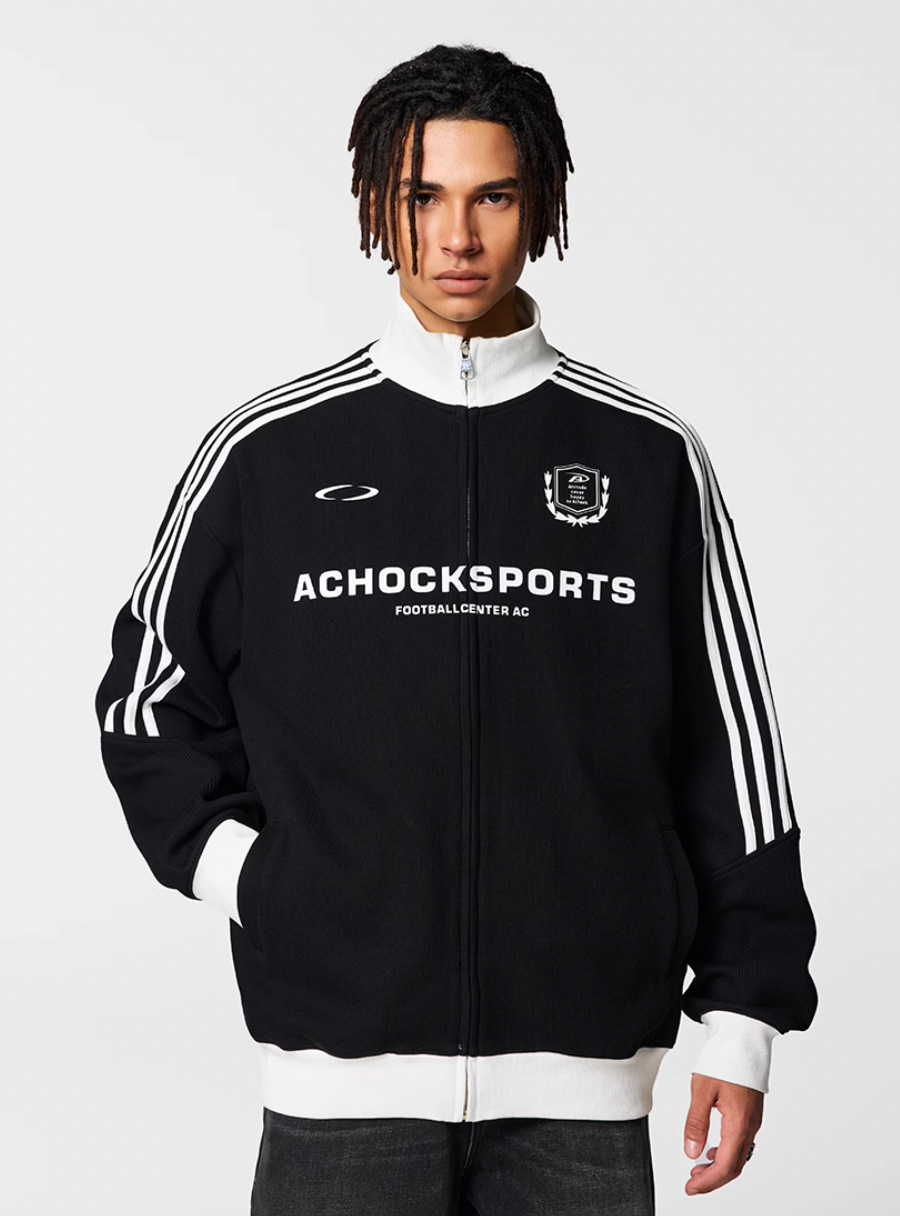Achock Striped Jersey Track Jacket | Face 3 Face