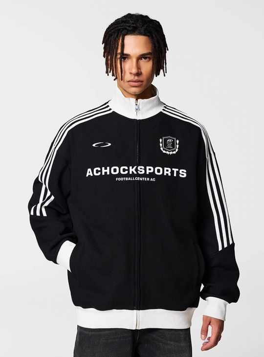 Achock Striped Jersey Track Jacket | Face 3 Face