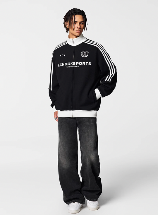 Achock Striped Jersey Track Jacket | Face 3 Face