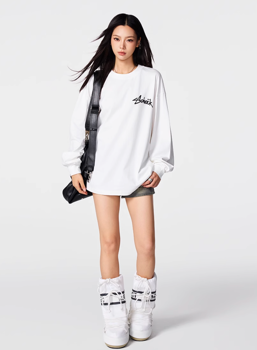 Achock Basic Logo Long Sleeve Tee | Face 3 Face