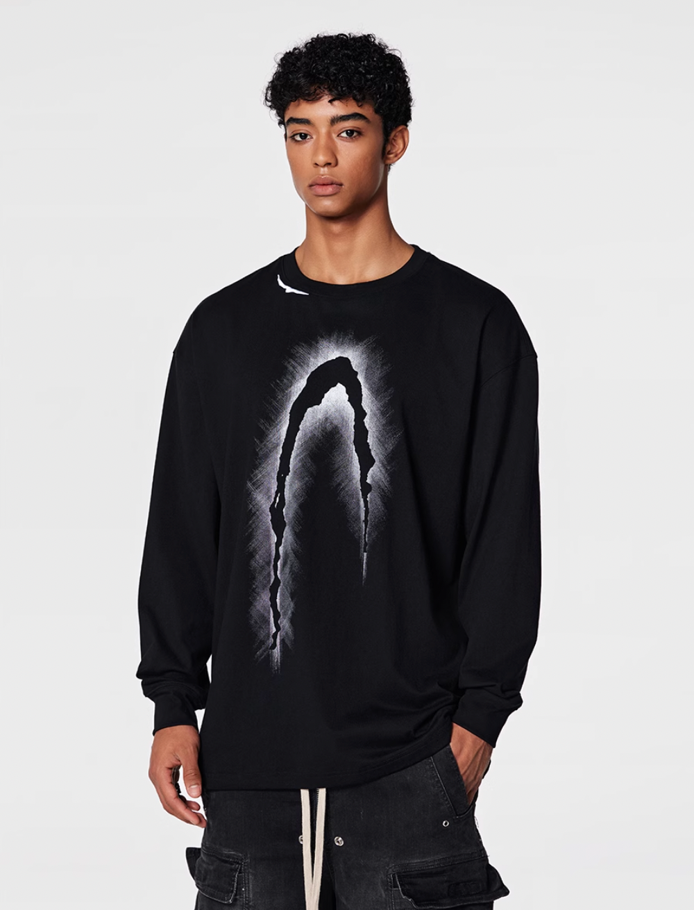 Achock Phantom Logo Print Long Sleeve Tee | Face 3 Face