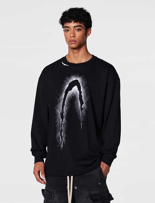 Achock Phantom Logo Print Long Sleeve Tee | Face 3 Face