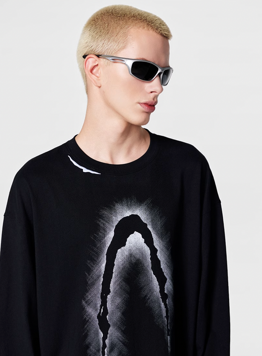 Achock Phantom Logo Print Long Sleeve Tee | Face 3 Face