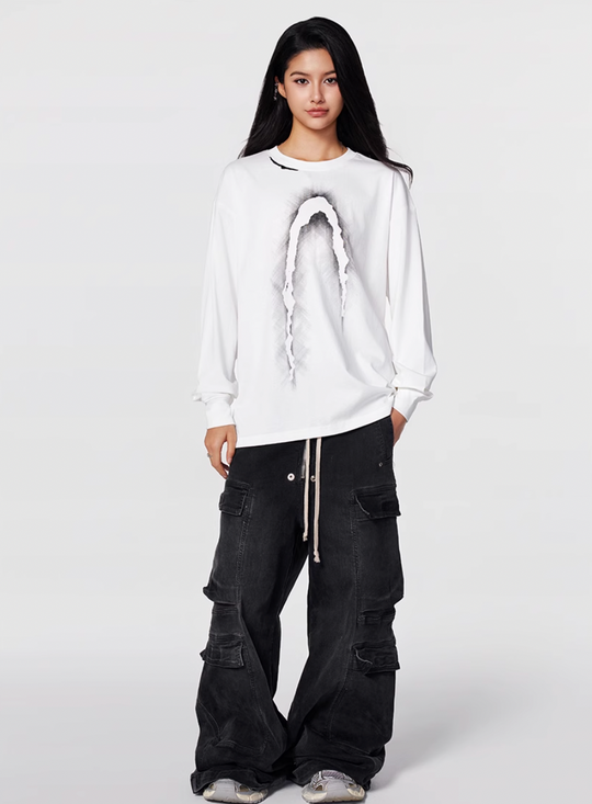 Achock Phantom Logo Print Long Sleeve Tee | Face 3 Face