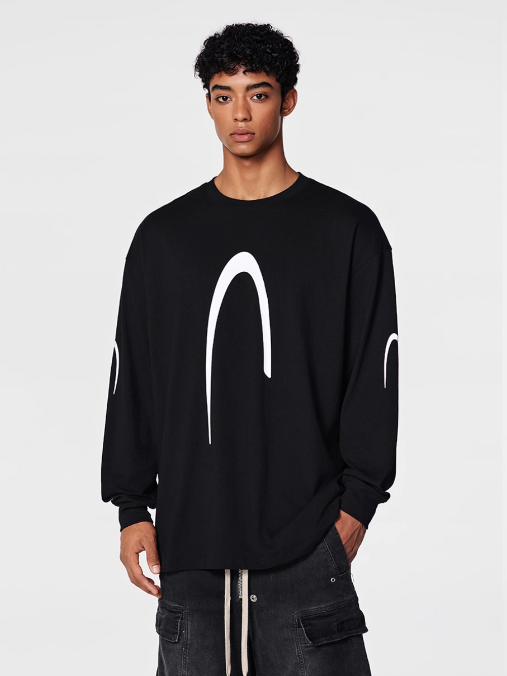 Achock Premium Logo Print Long Sleeve Tee | Face 3 Face