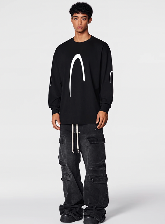 Achock Premium Logo Print Long Sleeve Tee | Face 3 Face