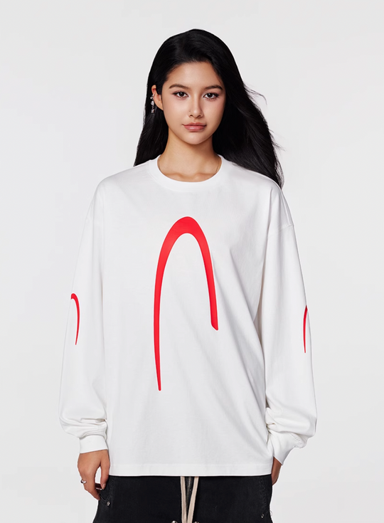 Achock Premium Logo Print Long Sleeve Tee | Face 3 Face