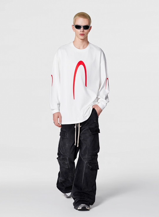 Achock Premium Logo Print Long Sleeve Tee | Face 3 Face