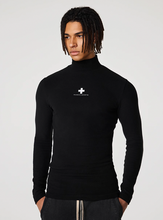 Achock Slim Half High Neck Long Sleeve Tee | Face 3 Face