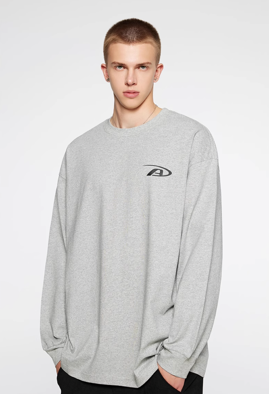 Achock Basic Logo Print Long Sleeve Tee | Face 3 Face