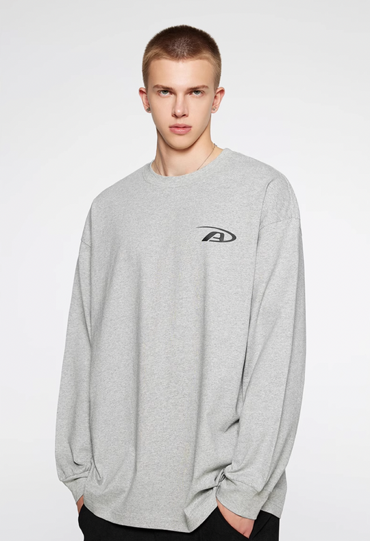 Achock Basic Logo Print Long Sleeve Tee | Face 3 Face