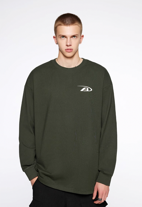 Achock Basic Logo Print Long Sleeve Tee | Face 3 Face