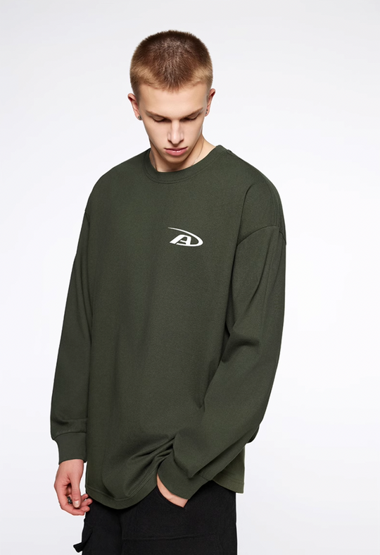 Achock Basic Logo Print Long Sleeve Tee | Face 3 Face
