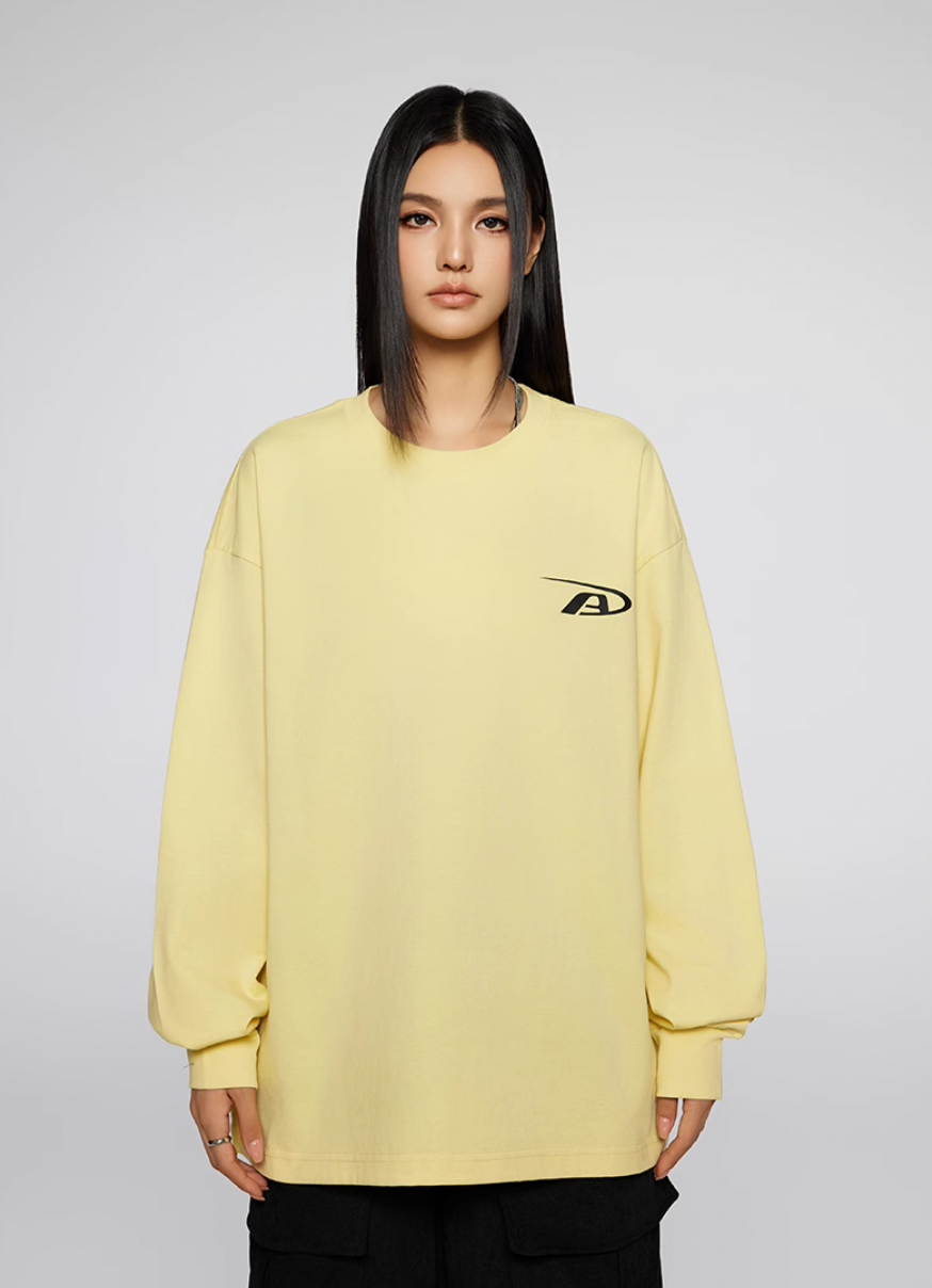 Achock Basic Logo Print Long Sleeve Tee | Face 3 Face