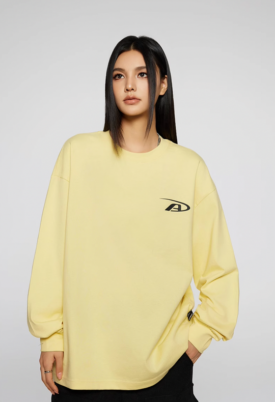 Achock Basic Logo Print Long Sleeve Tee | Face 3 Face