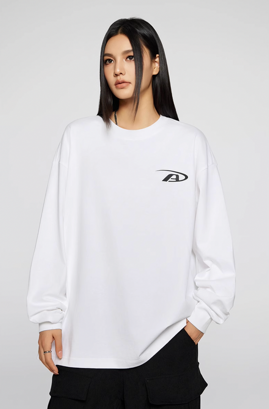 Achock Basic Logo Print Long Sleeve Tee | Face 3 Face