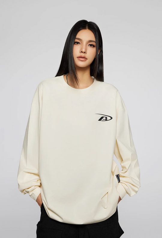Achock Basic Logo Print Long Sleeve Tee | Face 3 Face