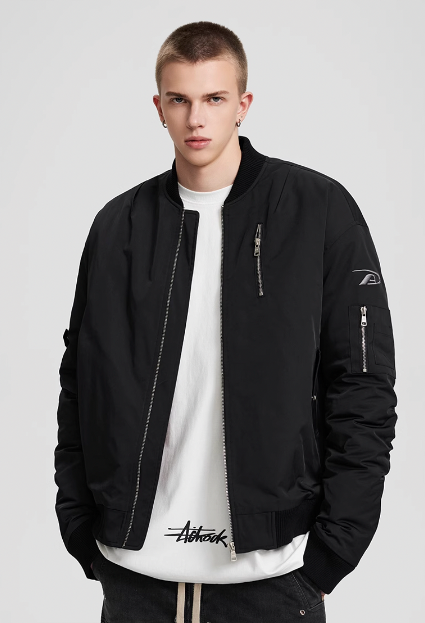 Achock Simple Logo Print Long Sleeve Tee | Face 3 Face