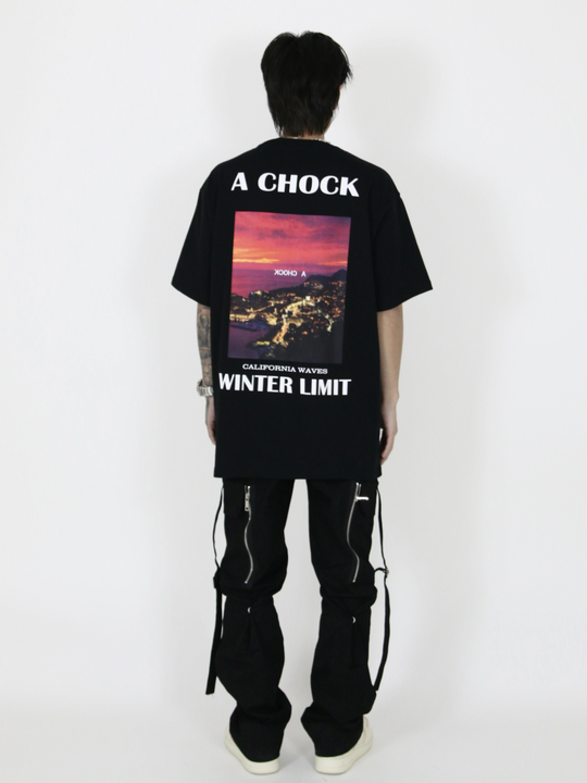 Graphic Tee | Achock CALIFORNIA WAVES Landscape Print Tee | Face 3 Face