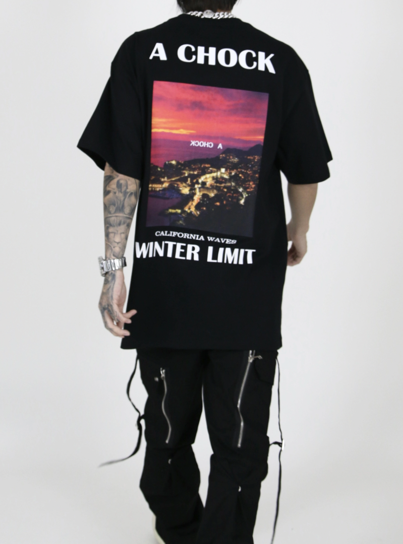 Graphic Tee | Achock CALIFORNIA WAVES Landscape Print Tee | Face 3 Face