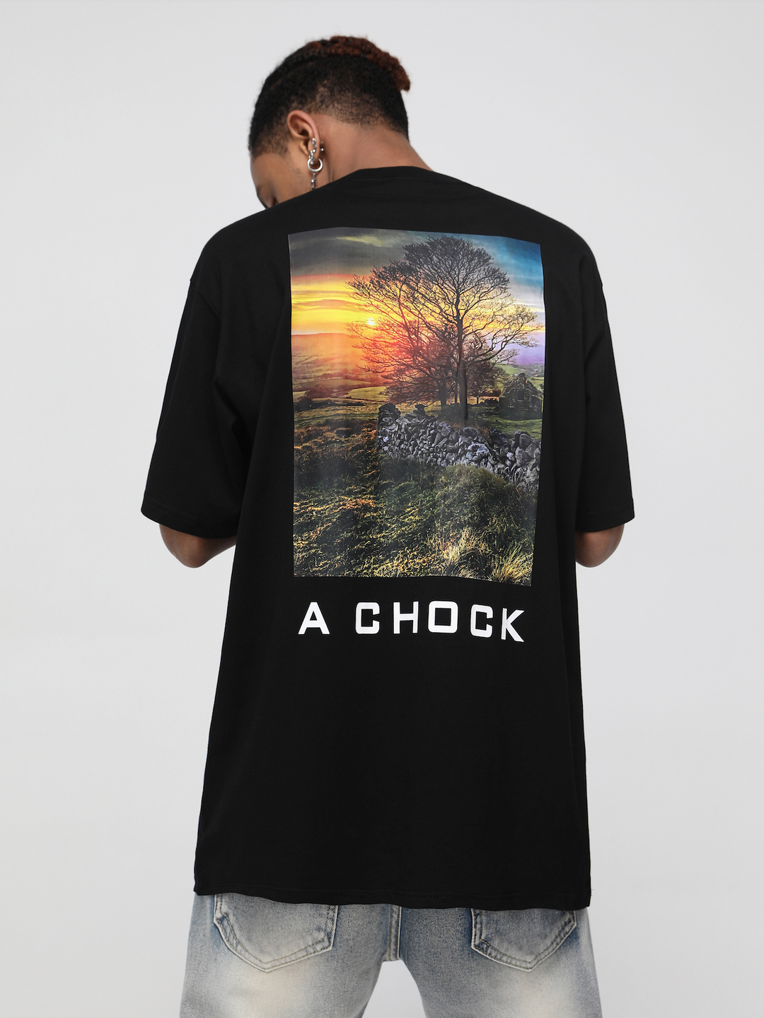 Achock Sunset Landscape Print Tee | Face 3 Face