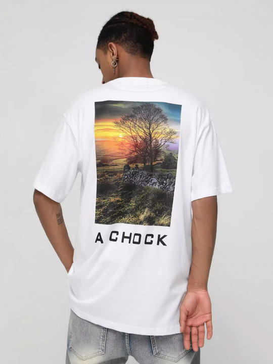 Achock Sunset Landscape Print Tee | Face 3 Face