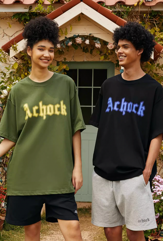 Achock Dot Logo Blur Print Tee | Face 3 Face