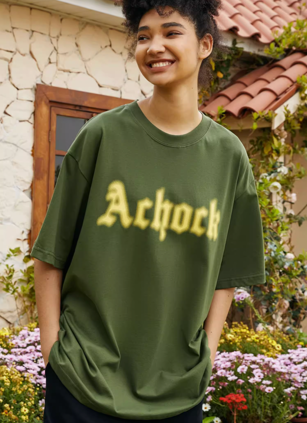 Achock Dot Logo Blur Print Tee | Face 3 Face