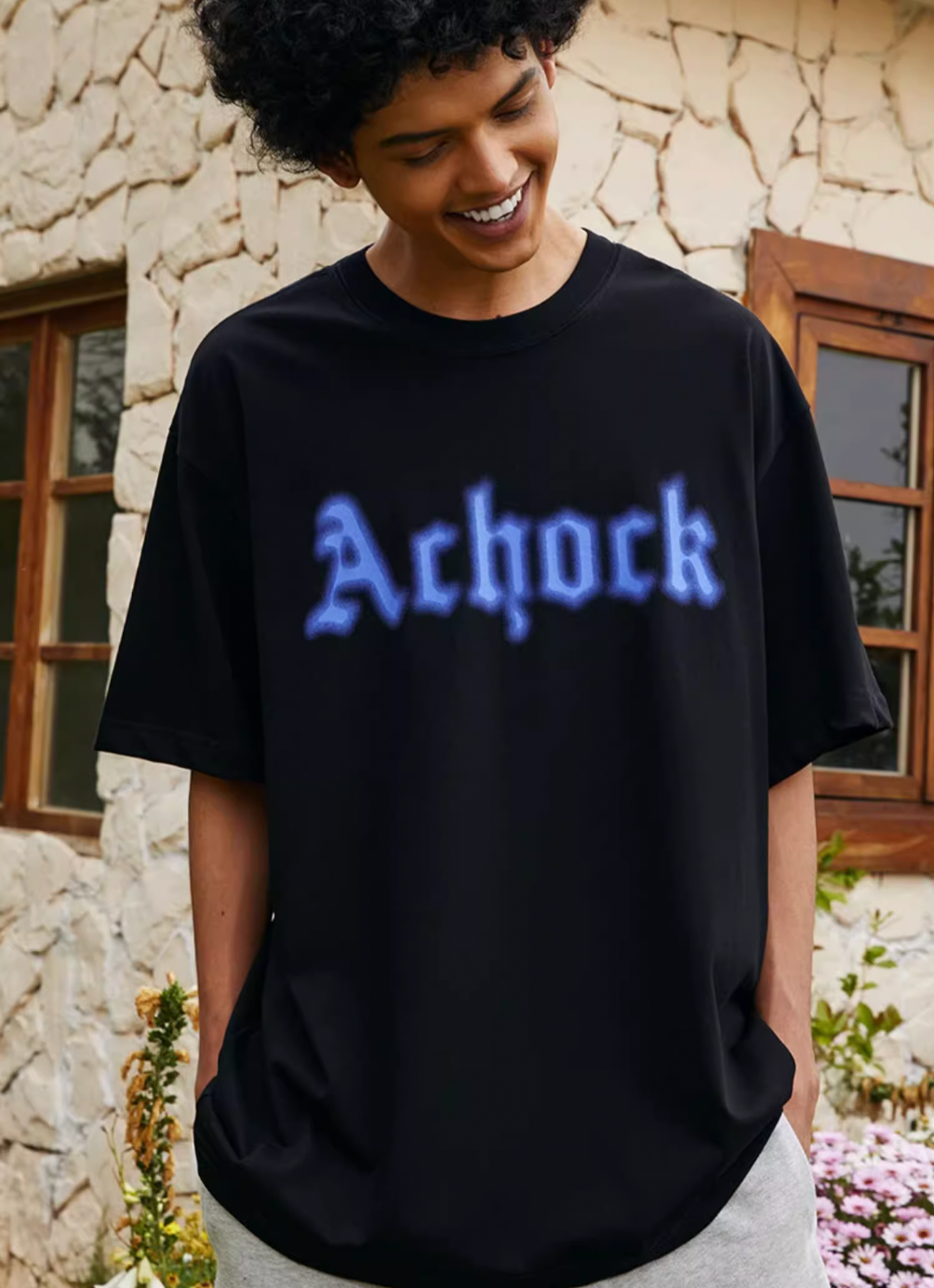 Achock Dot Logo Blur Print Tee | Face 3 Face