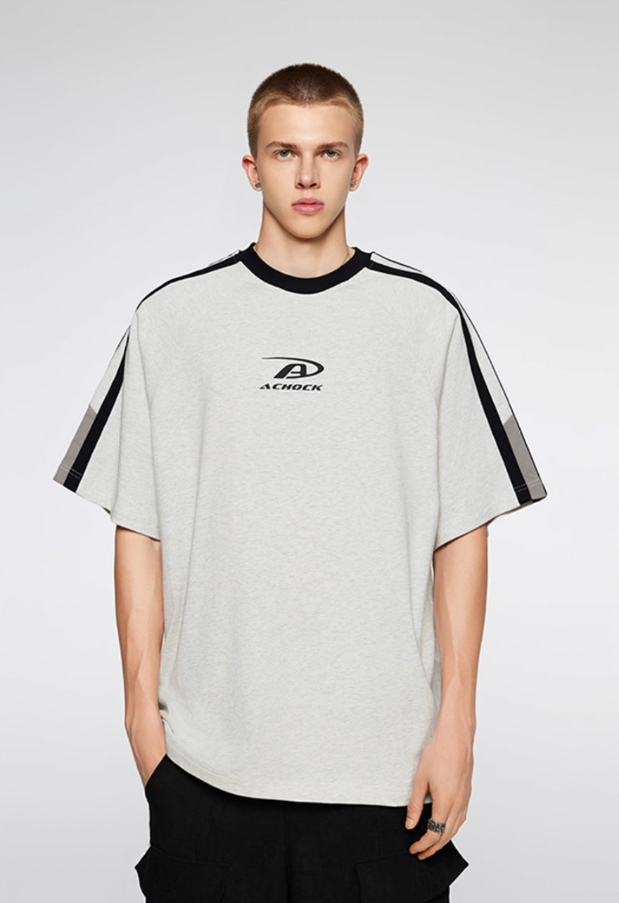 Achock Contrast Color Stitch Logo Print Tee | Face 3 Face