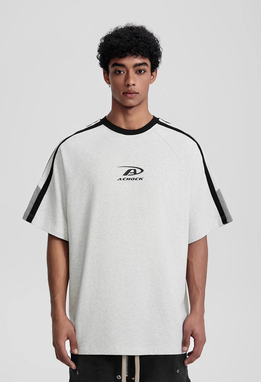 Achock Contrast Color Stitch Logo Print Tee | Face 3 Face