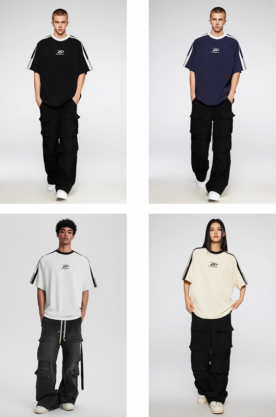 Achock Contrast Color Stitch Logo Print Tee | Face 3 Face