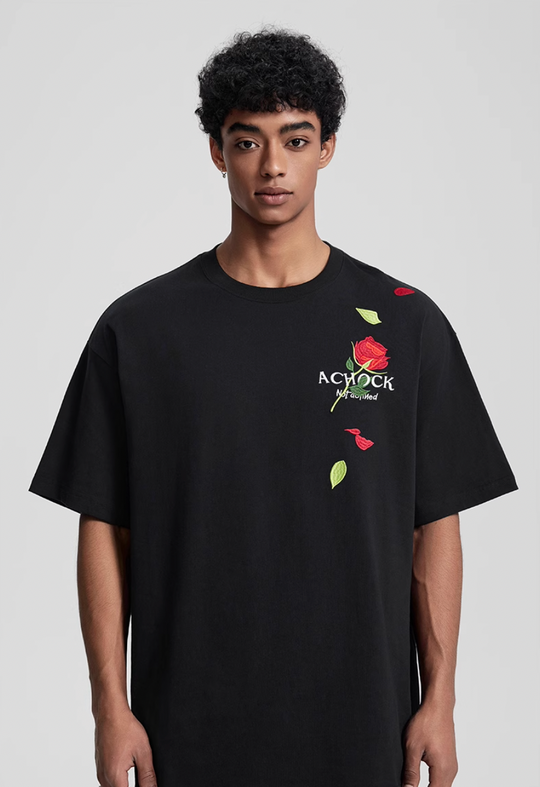 Achock Rose Embroidery Tee | Face 3 Face