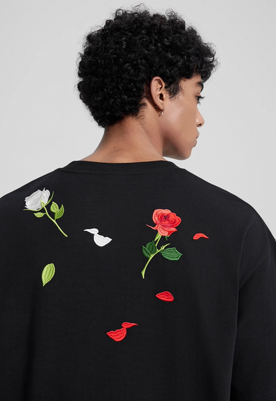 Achock Rose Embroidery Tee | Face 3 Face