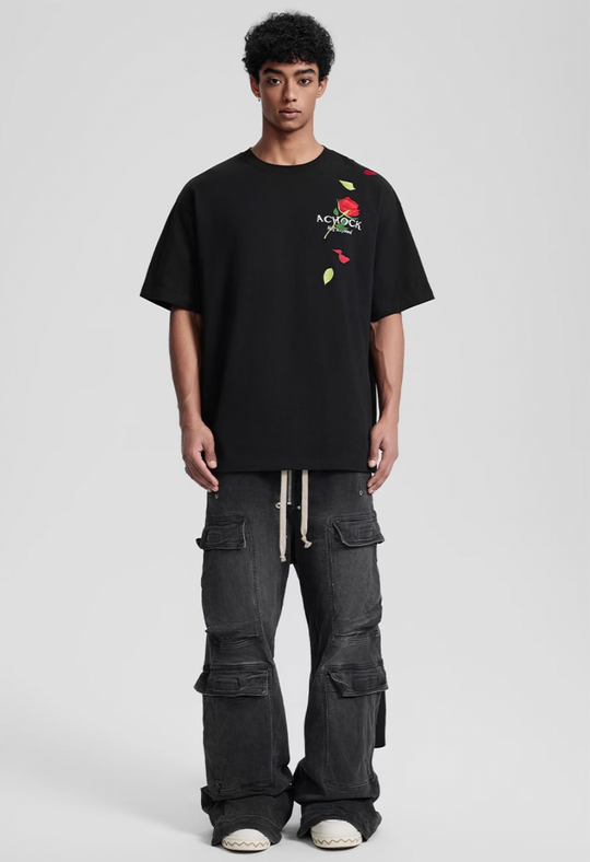 Achock Rose Embroidery Tee | Face 3 Face